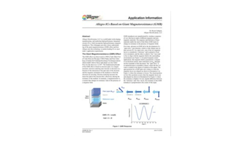 Allegro ICs Based on Giant Magnetoresistance (GMR)