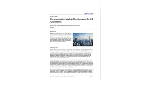 Communication Module Requirements for IoT Applications