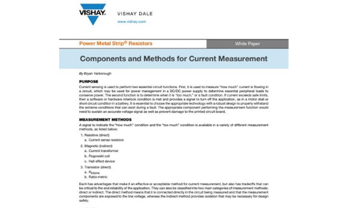 Components and Methods for Current Measurement