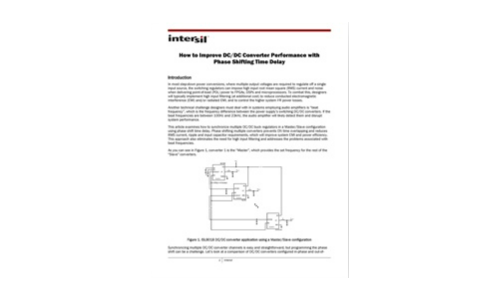 How to Improve DC/DC Converter Performance with Phase Shifting Time Delay